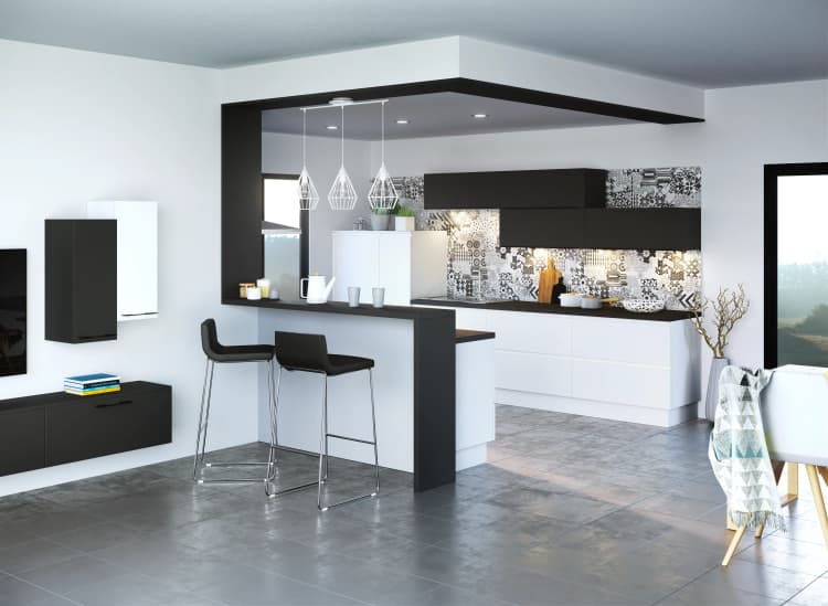 montage 3d d'une cuisine